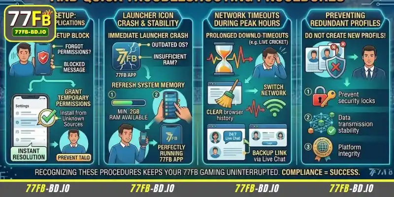 Installation errors and troubleshooting procedures