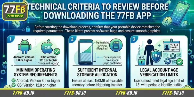 Prerequisites before downloading the 77FB app
